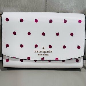 KATE SPADE NEW YORK CARSON DOTTIE LADYBUG CONVERTIBLE SHOULDER BAG KB487.
